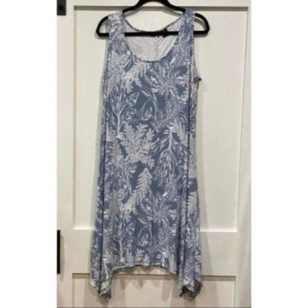 Tahari Print Sleeveless Asymmetrical Dress - Size‎ 1X
